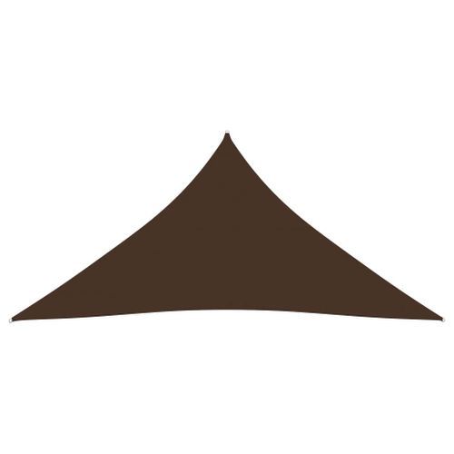 Voile de parasol Tissu Oxford triangulaire 4x4x4 m Marron - Photo n°3; ?>