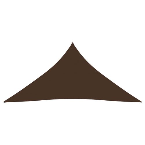 Voile de parasol Tissu Oxford triangulaire 5x5x5 m Marron - Photo n°3; ?>