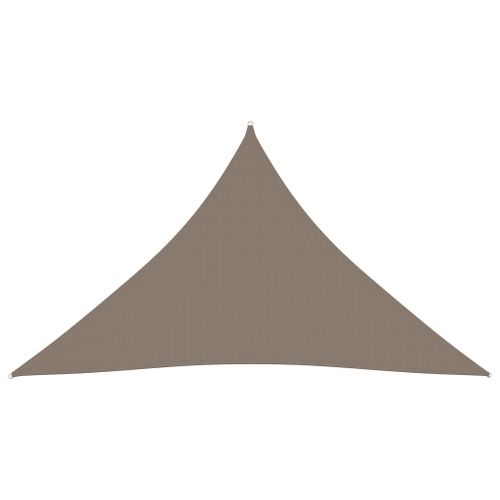 Voile de parasol Tissu Oxford triangulaire 5x5x5 m Taupe - Photo n°3; ?>