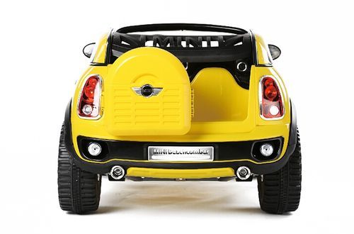 Voiture électrique jaune Mini Cooper Comberman - Photo n°2; ?>