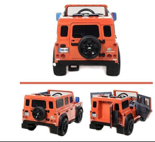 Voiture électrique Jeep defender Land Rover Orange - Photo n°3; ?>