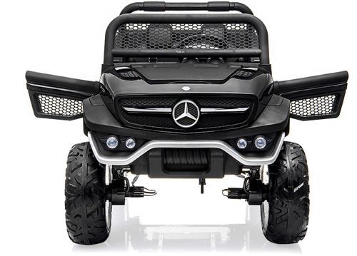 Voiture enfant électrique Mercedes Unimog noir 4 roues motrices - Photo n°2; ?>