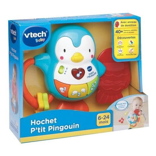 VTECH BABY - Hochet P'tit Pingouin - Hochet Bébé - Photo n°3; ?>
