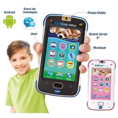 VTECH Kidicom Max Bleu - Smartphone Enfant - Photo n°3; ?>
