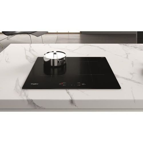 WHIRLPOOL - WSQ4860NE - Table de cuisson induction - 4 foyers - 7200W - L60 cm - Revetement verre noir - Photo n°3; ?>