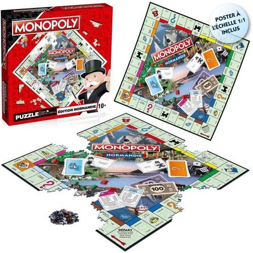 WINNING MOVES Puzzle Monopoly Normandie 1000 pieces - Photo n°2; ?>