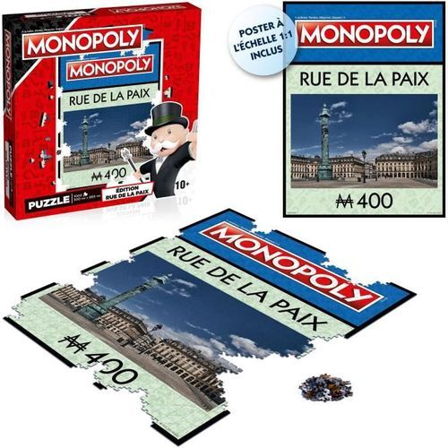 WINNING MOVES Puzzle Monopoly Rue de la Paix 1000 pieces - Photo n°2; ?>