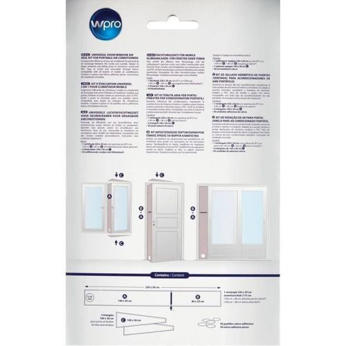 WPRO CAK002 - Kit d'évacuation universel 3 en 1 pour climatiseur mobile. - Photo n°2; ?>