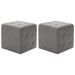 2 pcs Tables de chevet Gris 30x30x30 cm Similicuir - Photo n°1