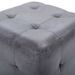 2 pcs Tables de chevet Gris 30x30x30 cm Similicuir daim - Photo n°4