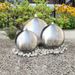 3 pcs Sphères de fontaine de jardin avec LED Acier inoxydable - Photo n°1