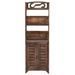 338506 Display Cabinet Dark Brown 46x24x140cm Solid Paulownia Wood - Photo n°3