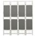 338555 4-Panel Room Divider Grey 140x165 cm Fabric - Photo n°1