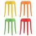 4 pcs Tabourets empilables Multicolore Plastique - Photo n°1