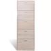 Armoire à chaussures en bois Puerto L 59 x H 169 x P 17 cm – 5 portes rabattables - Photo n°3