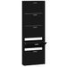 Armoire à chaussures en bois Puerto L 59 x H 169 x P 17 cm – 5 portes rabattables - Photo n°1