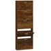 Armoire à chaussures en bois Puerto L 59 x H 169 x P 17 cm – 5 portes rabattables - Photo n°1