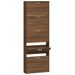 Armoire à chaussures en bois Puerto L 59 x H 169 x P 17 cm – 5 portes rabattables - Photo n°1