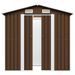 Abri de stockage pour jardin Marron 204x132x186 cm Acier - Photo n°3