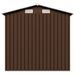 Abri de stockage pour jardin Marron 204x132x186 cm Acier - Photo n°5