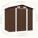 Abri de stockage pour jardin Marron 204x132x186 cm Acier - Photo n°8