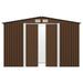 Abri de stockage pour jardin Marron 257x205x178 cm Acier - Photo n°3