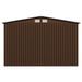 Abri de stockage pour jardin Marron 257x205x178 cm Acier - Photo n°5