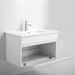 ALBAN salle de bain simple vasque avec miroir L 80 cm - Blanc brillant - Photo n°3