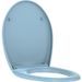 ALLIBERT Abattant de toilette a fermeture silencieuse Boreo - Bleu denim brillant - Photo n°2