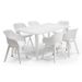 Table Lima 160 6 personnes - Design contemporain - Blanc - Photo n°6