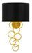 Applique murale design dorée et abat-jour noir glamour RICH - Photo n°1