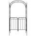 Arche de jardin avec portail noir 108x45x235 cm acier - Photo n°3