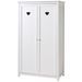 Armoire 2 portes AMORI – Blanc laqué, esprit romantique & détails cœur - Photo n°1