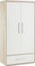 Armoire 2 portes chêne naturel et blanc Mick - Photo n°1