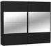 Armoire 2 portes coulissantes noir et miroir 260 cm Balus - Photo n°1