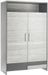 Armoire 2 portes pin naturel et gris Clou - Photo n°1