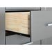 Armoire 3 portes 3 tiroirs pin massif vernis gris avec miroir Klinga 140 cù - Photo n°10
