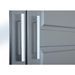 Armoire 3 portes 3 tiroirs pin massif vernis gris avec miroir Klinga 140 cù - Photo n°13