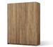Armoire 3 portes KEVA 148 x 204 cm – Dressing moderne avec poignées métalliques dorées - Photo n°1