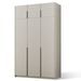 Armoire 3 portes KEVA 148 x 250 cm – Dressing grande hauteur avec poignées noires - Photo n°1