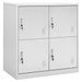 Armoire à 4 casiers Gris clair 90x45x92,5 cm Acier - Photo n°1
