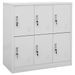 Armoire à 6 casiers Gris clair 90x45x92,5 cm Acier - Photo n°1