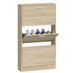 Armoire à chaussures en bois Puerto L 59 x H 108 x P 17 cm – 3 portes rabattables - Photo n°8