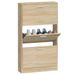 Armoire à chaussures en bois Puerto L 59 x H 108 x P 17 cm – 3 portes rabattables - Photo n°1
