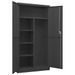 Armoire à casiers Anthracite 90x40x180 cm Acier - Photo n°2