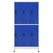Armoire à casiers Gris et bleu 90x45x180 cm Acier 2 - Photo n°3