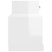 Armoire à chaussure blanc brillant 100x42x60 cm bois ingénierie - Photo n°7