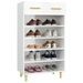 Armoire à chaussure Blanc brillant 60x35x105 cm Bois ingénierie - Photo n°1