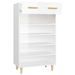 Armoire à chaussure Blanc brillant 60x35x105 cm Bois ingénierie - Photo n°5