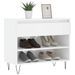 Armoire à chaussure Blanc brillant 70x36x60 cm Bois ingénierie - Photo n°3